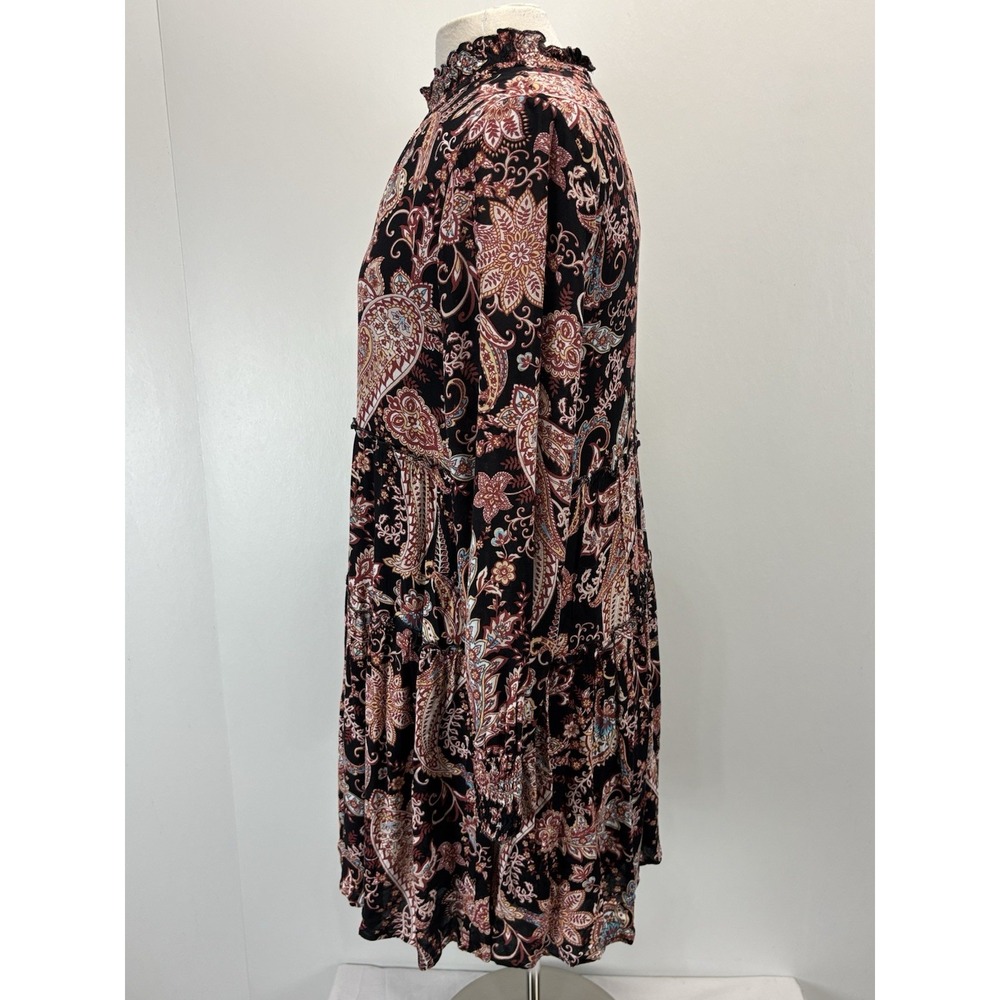 Anthropologie Cady Tiered Paisley Dress Sz Small Women's Tunic Shift Boho - Picture 2 of 7